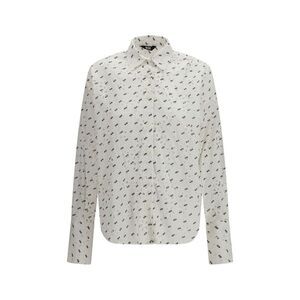 GCDS White Cotton Pattern Women's Shirt